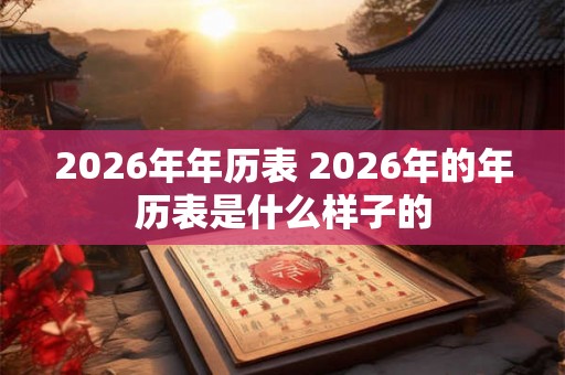 2026年年历表 2026年的年历表是什么样子的