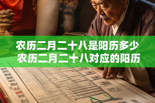 农历二月二十八是阳历多少 农历二月二十八对应的阳历日期是几号