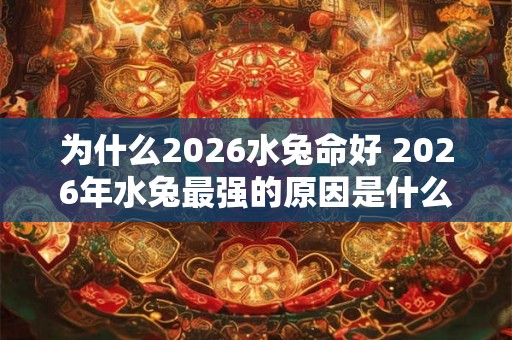 为什么2026水兔命好 2026年水兔最强的原因是什么 为什么2026水兔命好 2026年水兔最强的原因是什么