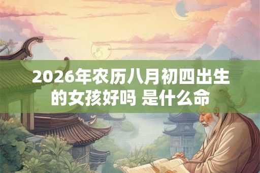 2026年农历八月初四出生的女孩好吗 是什么命
