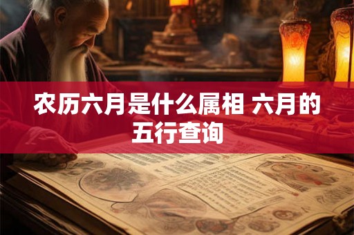 农历六月是什么属相 六月的五行查询