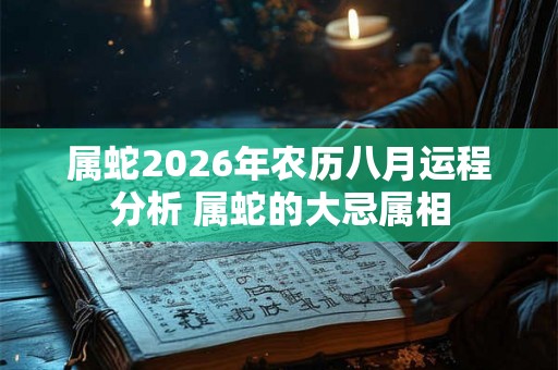 属蛇2026年农历八月运程分析 属蛇的大忌属相