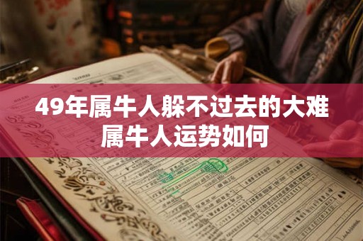 49年属牛人躲不过去的大难 属牛人运势如何