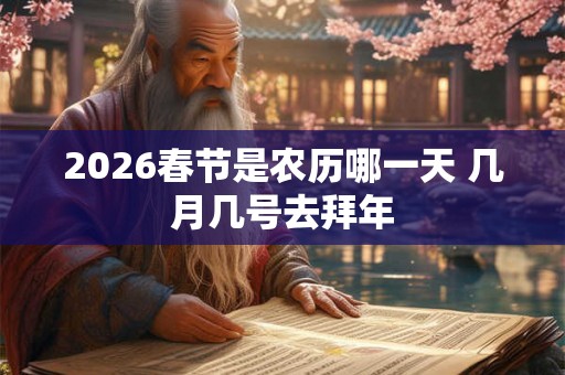 2026春节是农历哪一天 几月几号去拜年 2026春节是农历哪一天 几月几号去拜年