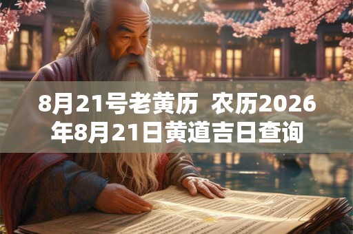 8月21号老黄历 农历2026年8月21日黄道吉日查询 8月21号老黄历 农历2026年8月21日黄道吉日查询