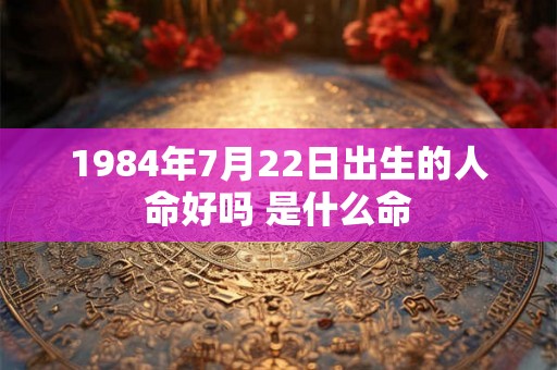 1984年7月22日出生的人命好吗 是什么命
