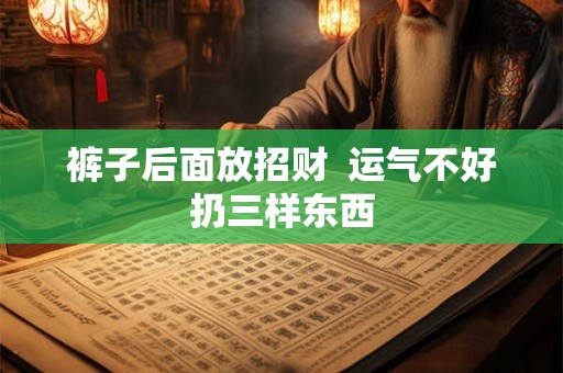 裤子后面放招财  运气不好扔三样东西
