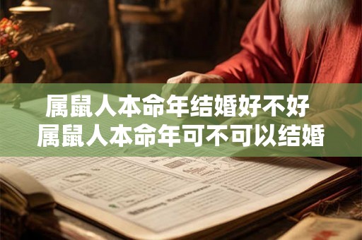 属鼠人本命年结婚好不好 属鼠人本命年可不可以结婚 属鼠人本命年结婚好不好 属鼠人本命年可不可以结婚