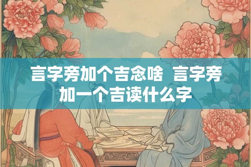 言字旁加个吉念啥  言字旁加一个吉读什么字