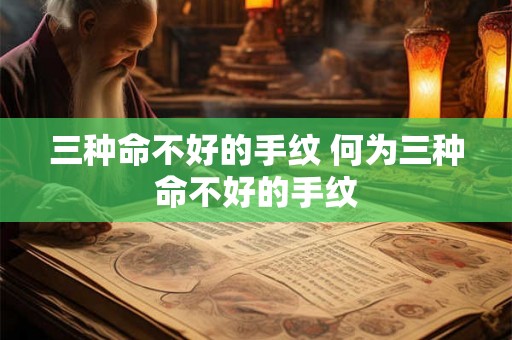 三种命不好的手纹 何为三种命不好的手纹