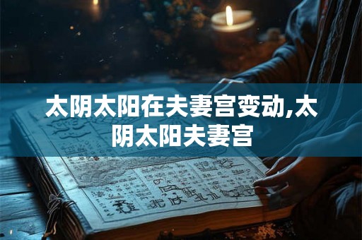 太阴太阳在夫妻宫变动,太阴太阳夫妻宫
