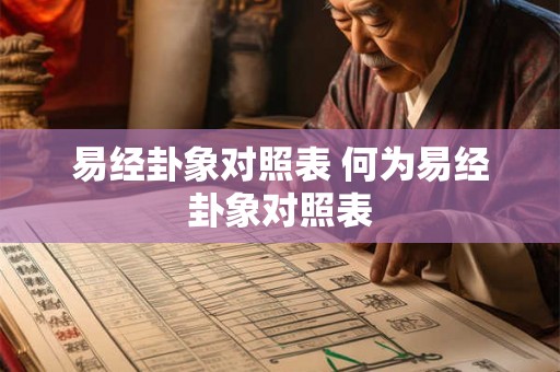 易经卦象对照表 何为易经卦象对照表