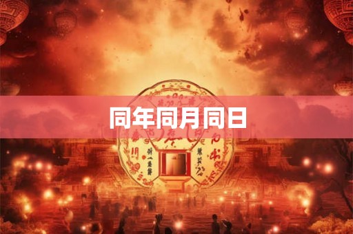 同年同月同日