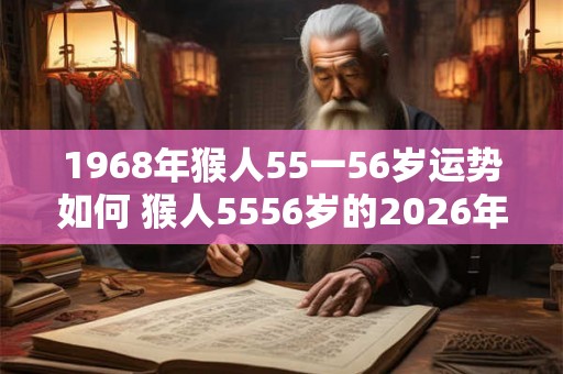 1968年猴人55一56岁运势如何 猴人5556岁的2026年运势如何