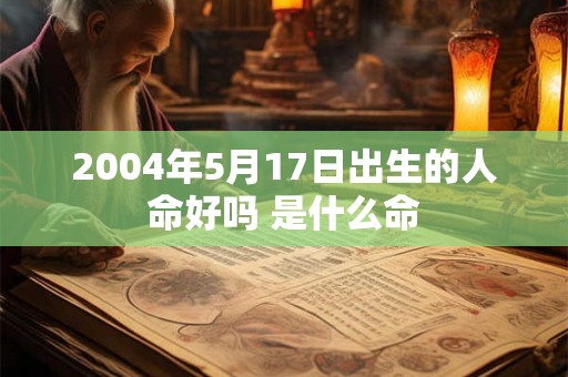 2004年5月17日出生的人命好吗 是什么命