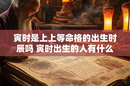 寅时是上上等命格的出生时辰吗 寅时出生的人有什么特点