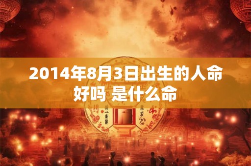 2014年8月3日出生的人命好吗 是什么命