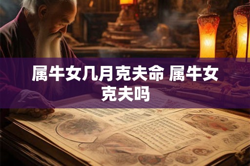 属牛女几月克夫命 属牛女克夫吗 属牛女几月克夫命 属牛女克夫吗