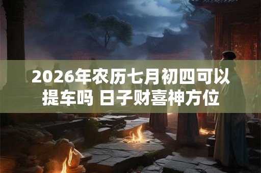 2026年农历七月初四可以提车吗 日子财喜神方位