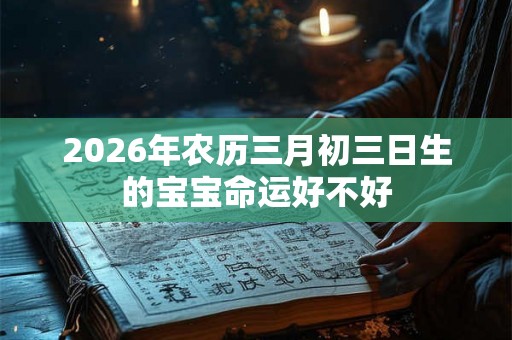 2026年农历三月初三日生的宝宝命运好不好