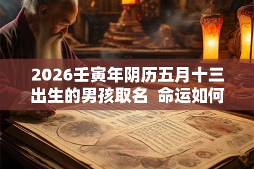 2026壬寅年阴历五月十三出生的男孩取名  命运如何