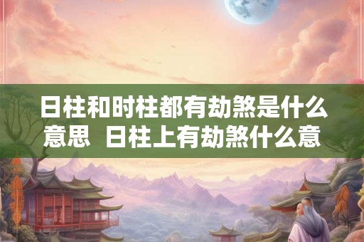 日柱和时柱都有劫煞是什么意思  日柱上有劫煞什么意思