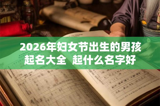 2026年妇女节出生的男孩起名大全  起什么名字好