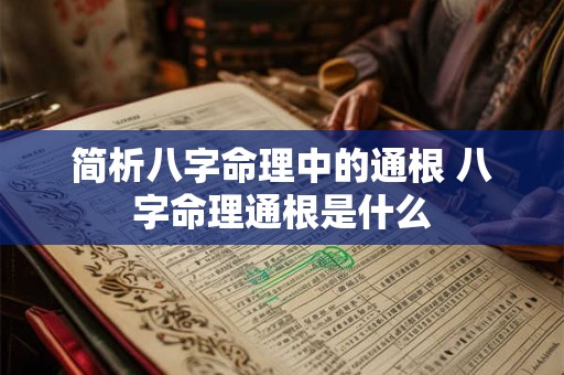 简析八字命理中的通根 八字命理通根是什么