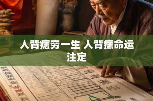 人背痣穷一生 人背痣命运注定