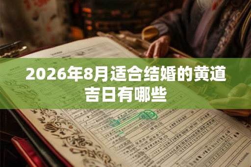 2026年8月适合结婚的黄道吉日有哪些
