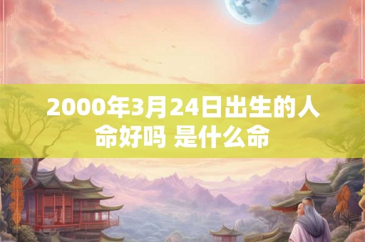 2000年3月24日出生的人命好吗 是什么命