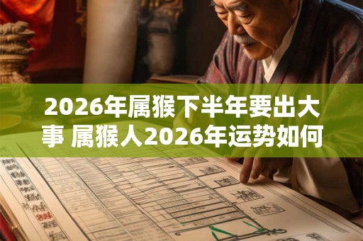 2026年属猴下半年要出大事 属猴人2026年运势如何 2026年属猴下半年要出大事 属猴人2026年运势如何