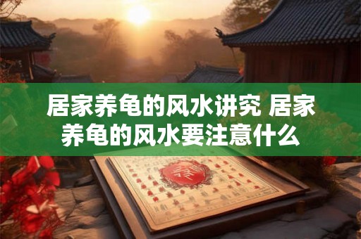 居家养龟的风水讲究 居家养龟的风水要注意什么