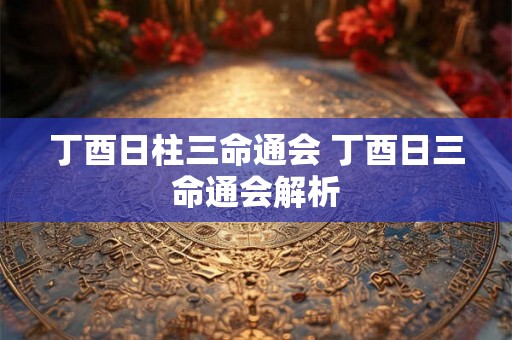 丁酉日柱三命通会 丁酉日三命通会解析 丁酉日柱三命通会 丁酉日三命通会解析