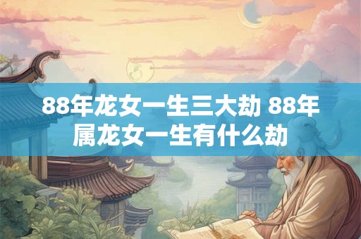 88年龙女一生三大劫 88年属龙女一生有什么劫