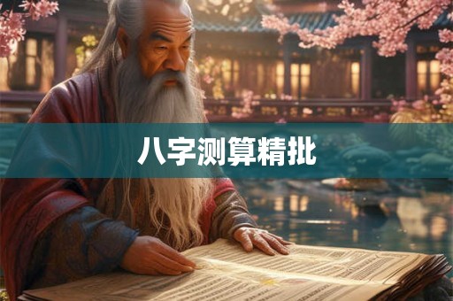 八字测算精批