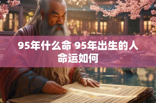 95年什么命 95年出生的人命运如何