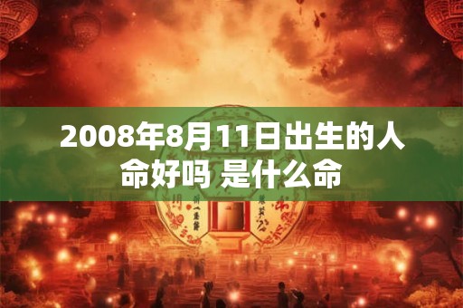 2008年8月11日出生的人命好吗 是什么命