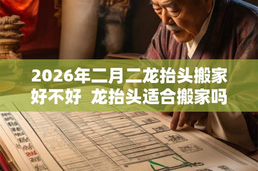 2026年二月二龙抬头搬家好不好 龙抬头适合搬家吗 2026年二月二龙抬头搬家好不好 龙抬头适合搬家吗