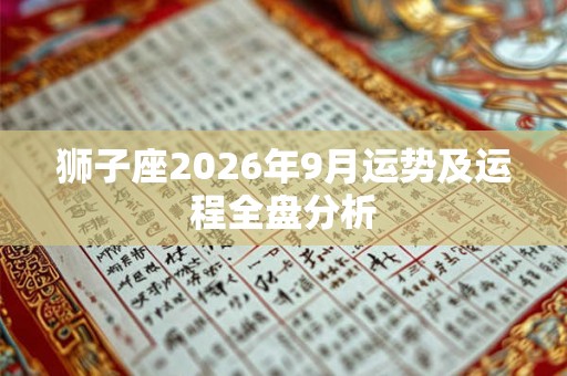 狮子座2026年9月运势及运程全盘分析 狮子座2026年9月运势及运程全盘分析