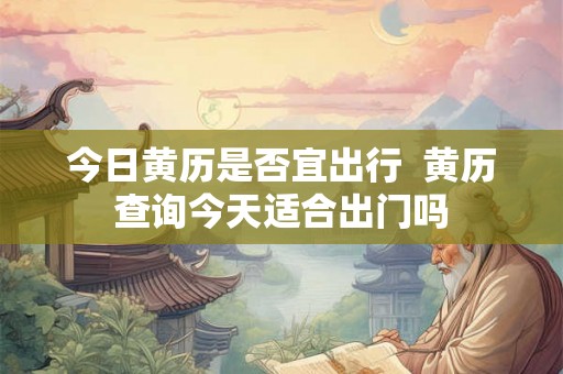 今日黄历是否宜出行  黄历查询今天适合出门吗