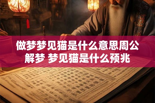 做梦梦见猫是什么意思周公解梦 梦见猫是什么预兆