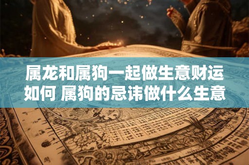 属龙和属狗一起做生意财运如何 属狗的忌讳做什么生意