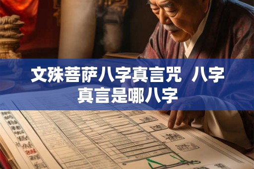 文殊菩萨八字真言咒  八字真言是哪八字