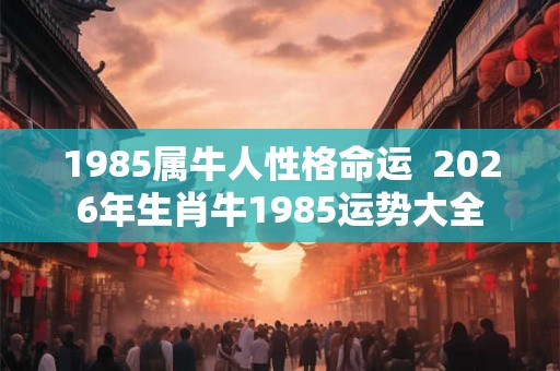 1985属牛人性格命运 2026年生肖牛1985运势大全 1985属牛人性格命运 2026年生肖牛1985运势大全