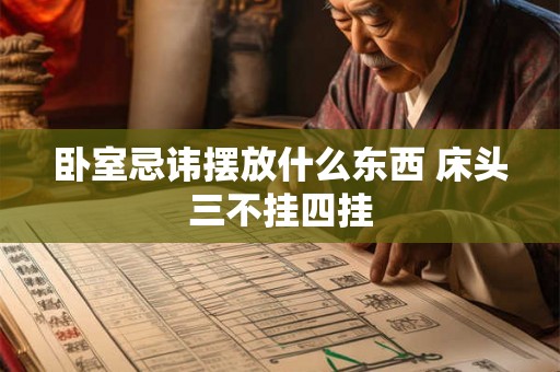 卧室忌讳摆放什么东西 床头三不挂四挂