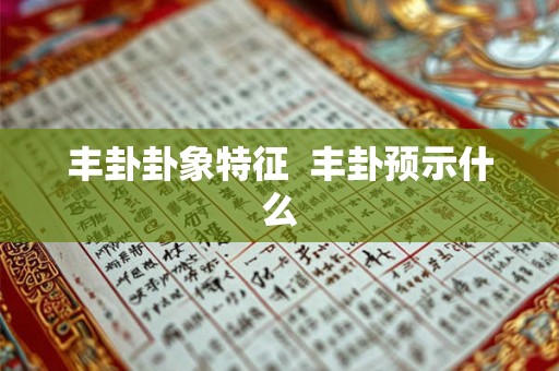 丰卦卦象特征  丰卦预示什么