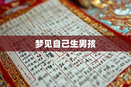 梦见自己生男孩