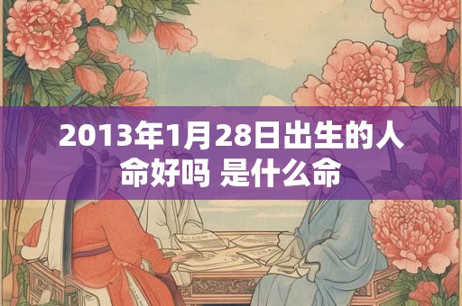 2013年1月28日出生的人命好吗 是什么命