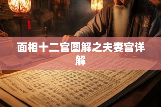 面相十二宫图解之夫妻宫详解
